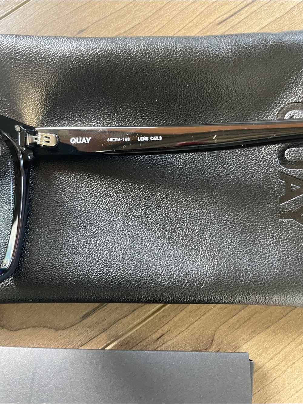 Quay Australia Black/Gold “Level Up”Square Sunglasses - Picture 3 of 6